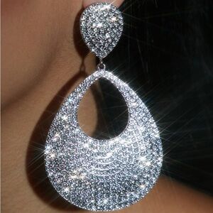 Elegant Silver Teardrop Earrings